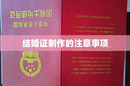 夏津结婚证制作的注意事项